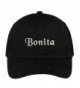 Trendy Apparel Shop Bonita Embroidered 100% Quality Brushed Cotton Baseball Cap - Black - CG17YDS8ZKR