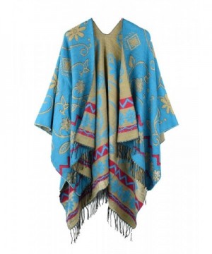 Cashmere Sweater Pashmina DodgerBlue DarkKhaki - Dodgerblue+darkkhaki (Fast Ship) - C912MR6W4WD