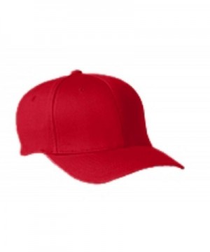 Flexfit Yupoong Wooly 6-Panel Twill Structured Cap - Red - CC110MKT7VD