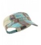 Mega Cap Women's Sky Blue Plaid Cadet Cap w/Mesh Back - C111U7HG1JH