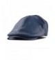 TONSEE Mens Women Vintage Leather Beret Cap Peaked Hat Newsboy Hat - Navy - C112KZVB4FP