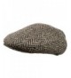Italian Wool Herringbone Ivy Scally Cap Driver Newsboy Hat Made in Italy Henschel - Brown - CO127K6IMG7