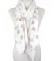 Polka Dot Scarf with Raw Edge scarf- summer scarf- peach scarf - Tan - CX18220RI63