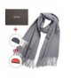 Super Women Solid Cashmere Scarf - Light Gray - CZ188ZDUWXW