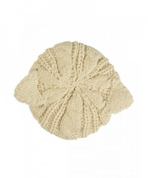 Persun Womens Beige Thick Beanie in Women's Skullies & Beanies