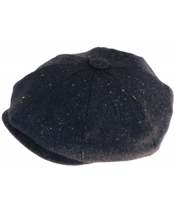 Broner Wool Confetti Tweed Gatsby Cap Apple Jack 8/4 Newsboy Hat - Stone - CE12NZPFD0L