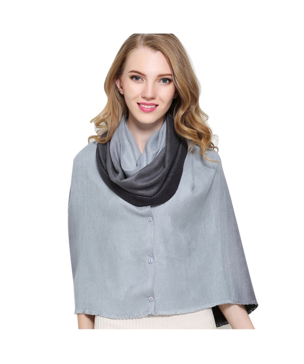 Silk Scarf Fashinable Blanket Buttons - Gray-houndstooth - C8185RKH23O