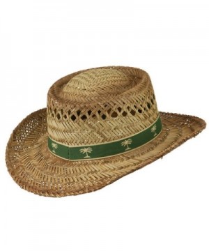 Gambler Straw Hat Palm Tree in Men's Cowboy Hats