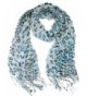 VegasHorizon Polyester Leopard Print Scarf - LightBlue - C511M9CT9PL