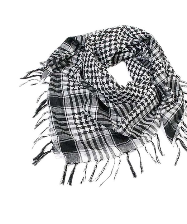 Staron Unisex Women Men Soft Arab Scarf Shemagh Keffiyeh Palestine Shawl Wrap - Black B - CF1875DU9IN