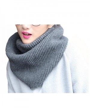 ISADENSER Womens Winter Thick Knit Infinity Scarf Fashion Circle Loop Scarves Thick Warm - A Gray - CD186W2GE77