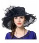 VECRY Women Church Derby Hat Wide Brim Wedding Dress Hat Tea Party Hat S019 - Black - CO12O6QRPPU