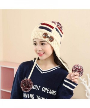 Women Winter Braided Beanie Earflap