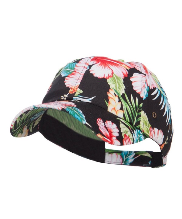 Low Profile Cotton Floral Cap - Black - CE124YGZ80T