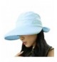 Women Wide Brim Visor Anti-UV Sun Protection 2 in 1 Summer Sun Hat Cap - Blue - C812HEW0F2V