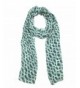 Modadorn Special Sale Circle Print Chiffon Scarf - Emerald - CD11J0HMIQP