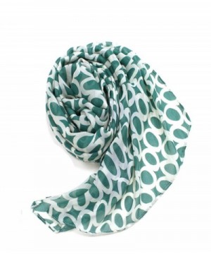 Modadorn Circle Print Chiffon Scarf in Fashion Scarves