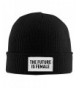 The Future Is Female Feminism Man's Stretch Skull Beanie Hat Logo Print Limited Woolen Cap - Black - CD12M4K1LKD