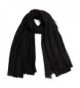 QBSM Women Soft Crinkle Scarf Shawls Pashmina Solid Cotton Wraps Hijab Cover Up - Cotton Black - CQ18346IS49