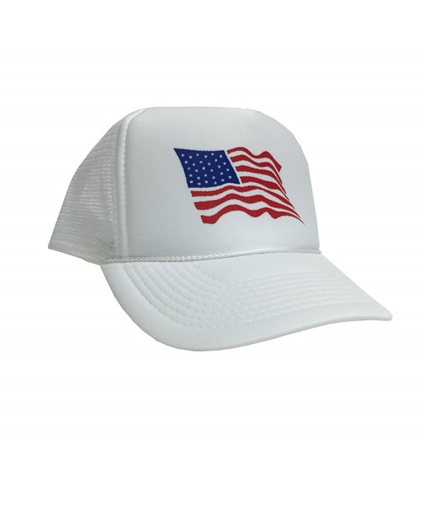 P&B Flag Of The United States Of America Adjustable Unisex Adult Hat Cap - White - CI12IGHT597