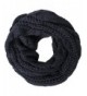 Loritta Womens Winter Warm Ribbed Thick Knit Infinity Scarf Circle Loop Cowl Scarf - Black - CW1859DY0A4