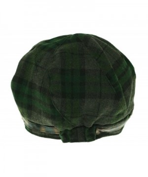 August Womens Wild Plaid Green in Women's Newsboy Caps