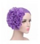 Littleice Women Flower Cancer Chemo Hat Beanie Scarf Turban Head Wrap Cap Headband - Purple - CR185W86IEW