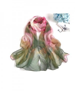 MELODY STORY Unique Print Silk Feeling Scarf For Women 63x20 Inches - Green - CV18466L2QD