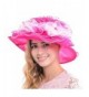 Fanny Elegant Kentucky Church Wedding Derby Hat Large Floral Organza Summer Hat S019-MT - Hot Pink - C912CXBIBFL