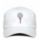 Ladies Cap with bling Rhinestone design of Golf Ball and Tee - White - CY182WZUMO5