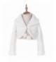 1Y-10Y White Ivory Off Pink Flower Girl Faux Fur Wraps Cape Kids First Communion - White Style C - CZ180Z2O3QG