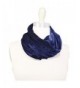 Infinity Loop Scarf Soft Plush Velvet Many Colors Women's Warm Fall Winter Accessory Made in the USA - Navy - CH1882XWCYC