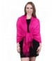 Fashmina Pure Solid Pashmina Shawl Scarf - Silky soft- Opaque - Hot Pink - CU1880THENS