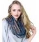 (17 COLORS) Shimmer Sparkle Infinity Scarf- Women's Festival Bliss Boho Crochet Loop Shawl - Teal - CO182KE70T0