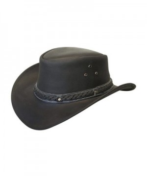 Down Under Leather Hat - Black - CM11FRDJJDV