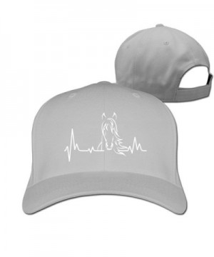 Horse Heartbeat Adjustable Plain Baseball Cap - Ash - CZ12K52U9MD