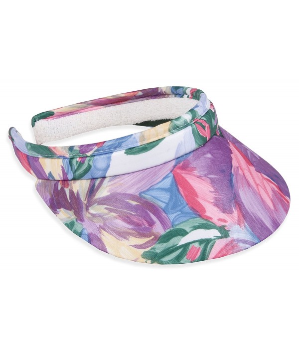 Town Talk 3" Floral Paintings Comfort Clip-On Visor (5699) - CL182S76IDN