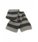 Result Unisex Winter Chunky Knit Stripe Windproof Scarf - Grey/Charcoal - C511HCNCV1B