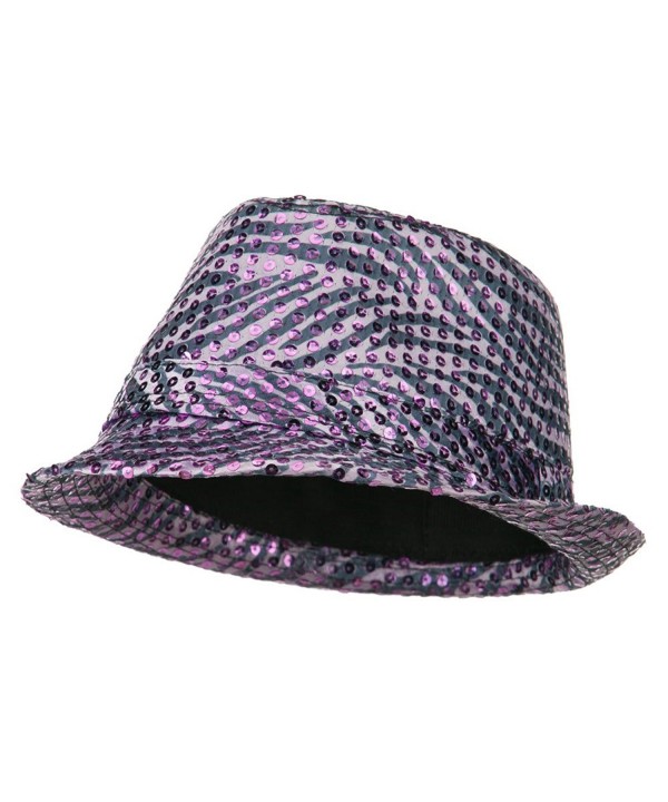 Sequin Zebra Fedora - Purple - CF11ND5L6IB