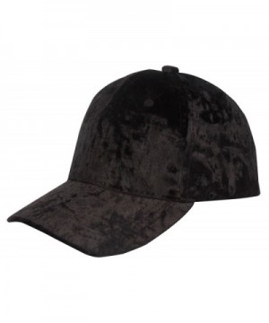 FEOYA Women Adjustable Fashion Velours Baseball Cap Iron Hoop Hat - Black - C91880MXWLA