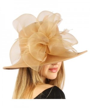 Winter Floral Floppy Church Hat in Women's Sun Hats