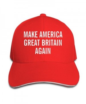 Adjustable Make America Great Britain Again Snapback Sandwich Baseball Cap - Red - CG12IP91MTH