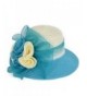 Cloche Floral Bucket Bridal Turquoise in Women's Sun Hats