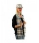 Ladies Teens 2pc Winter Plaid Cadet Cabbie Gi Cap Hat Ultra Soft Scarf Set - White - CQ186RISQAK