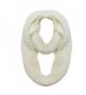 Mohair Winter Knit Infinity Scarf - Ivory - CA1103TMOGX