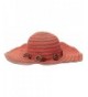 San Diego Hat Company Women's 4-Inch Brim Ribbon Sun Hat With Bead Trim - Cayenne - CI126AORCTH