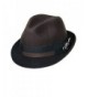 Dorfman Pacific Carlos Santana Bogart Fedora Hat (Brown & Black- Small/Medium) - CI11FTZE4B9