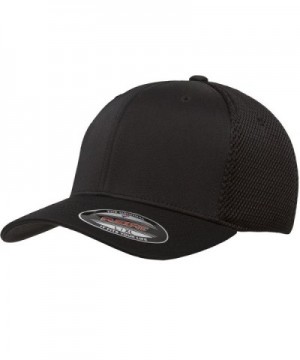 The Hat Pros Premium Flexfit Ultrafibre Mesh Fitted Cap - Black - C0189AAR23O