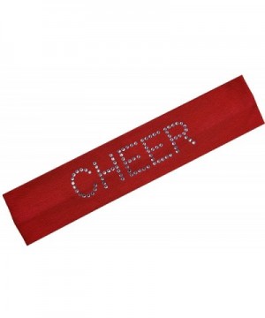 CHEER Rhinestone Cotton Stretch Headband - Red - CU115LJFX13