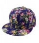 WILLTOO Rose Flower Hip-Hop Baseball Cap Flat Snapback Hat - Blue - CF12HQHO2YV